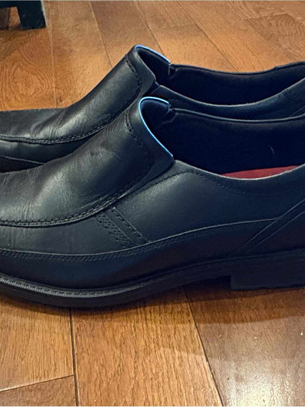 Rockport Black Slip-On Leather Loafers